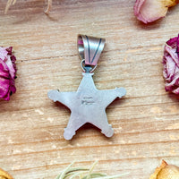 Sterling Silver Star-Shaped Kingman Turquoise Pendant