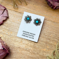 Sterling Silver Kingman Turquoise Stud Earrings
