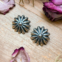 The Pascale Sterling Silver Concho Earrings