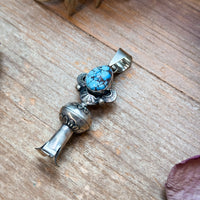 Sterling Silver Golden Hills Turquoise Blossom Pendant