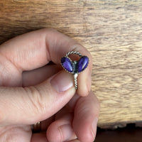 Purple Mojave Earcuff/Bill Clip