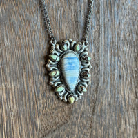 Turquoise and Blue Scheelite Necklace