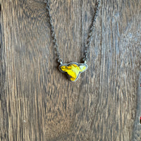 Honey Dahlia Cowhead Necklace