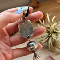 Sterling Silver Blue Dream Turquoise Blossom Pendant – Handmade by Artist Jason Ogg