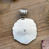 Sterling Silver Sonoran Mountain Turquoise Cluster Pendant – Fits Up to 15mm Beads – Artist Shay Pfeiffer