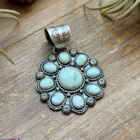 Sterling Silver Paloma Variscite Cluster Pendant – Handmade by Artist Shay Pfeiffer