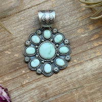 Sterling Silver Paloma Variscite Cluster Pendant – Handmade by Artist Shay Pfeiffer