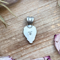 Sterling Silver Purple Spiny Oyster Heart Pendant – Handmade by Artist Shay Pfeiffer