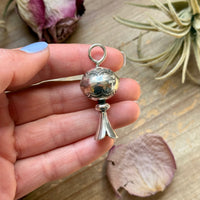 Sterling Silver Fancy Sun Ray Blossom Pendant – Hand Milled by Jason Ogg