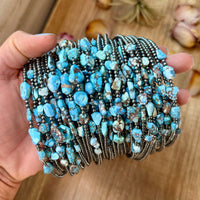 Golden Hills Turquoise & Sterling Silver Pearl Necklace – 16 Inch