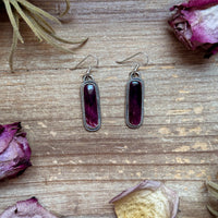 Sterling Silver Purple Spiny Oyster Dangle Earrings – Handmade by Artist Jason Ogg