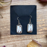 Sterling Silver Wild Horse Jasper Dangle Earrings – Handmade by Artist Jason Ogg