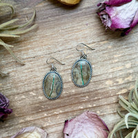 Sterling Silver Ribbon Royston Turquoise Dangle Earrings – Handmade by Artist Jason Ogg
