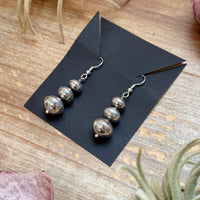 Sterling Silver Tapered Ponca Pearl Dangle Earrings – Artist Jason Ogg