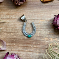 Sterling Silver Horse Pendant with Turquoise