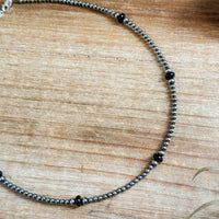 Sterling Silver Pearl & Black Onyx Necklace – 15”
