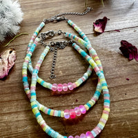 Summer anklet - colorful heishi beads