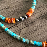 Vibrant choker - Sterling Silver Pearls and spiny
