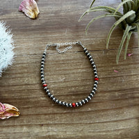 Little bit of spiny with Sterling Silver Pearls bracelet
