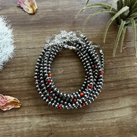 Little bit of spiny with Sterling Silver Pearls bracelet