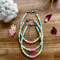 Summer anklet - colorful heishi beads