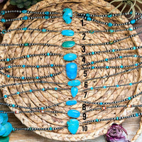 Sterling Silver & Turquoise Choker – 13” + Extender – In-House Silversmithing – Real Turquoise & Spiny Oyster Options