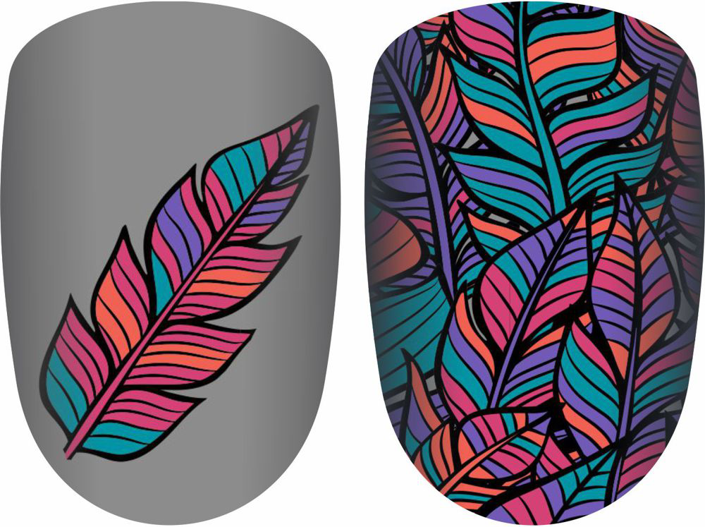 Feather Frenzy Nail Strips