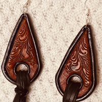 Tooled Leather Earrings