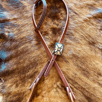 Harness Leather Slide Ear w/Handmade Buckle
