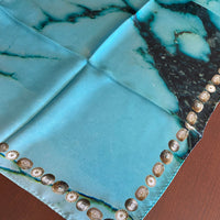 Kingman Turquoise Silk Wild Rag