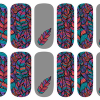 Feather Frenzy Nail Strips