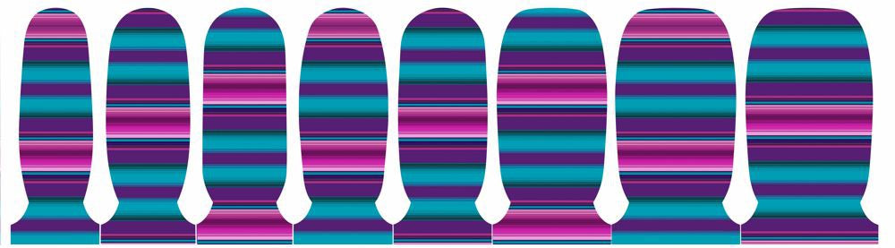 Crazy Serape Mani and Pedi Nail Strips - Adult & Filly