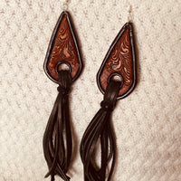 Tooled Leather Earrings