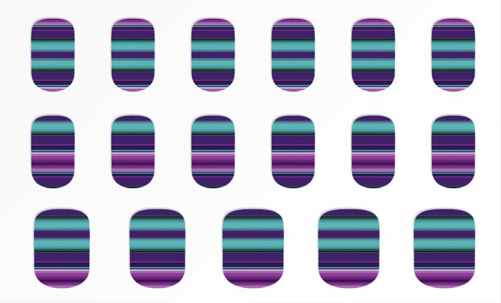 Crazy Serape Mani and Pedi Nail Strips - Adult & Filly