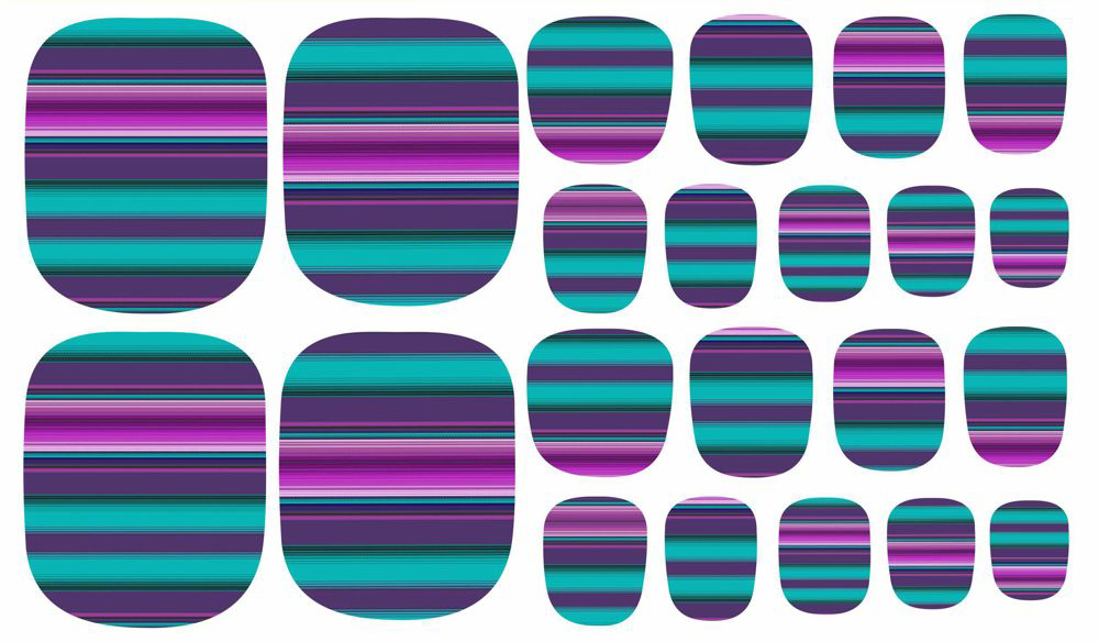 Crazy Serape Mani and Pedi Nail Strips - Adult & Filly