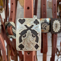 Harness Leather Slide Ear w/Handmade Buckle