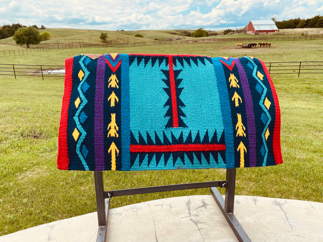 Celebration Wool Hand Loomed Saddle Blanket
