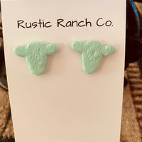 Colorful Cow Head Earrings