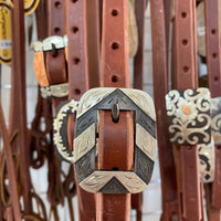 Harness Leather Slide Ear w/Handmade Buckle