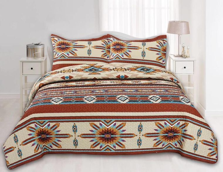 Southwest Sunset Rodeo 3pc Bedspread