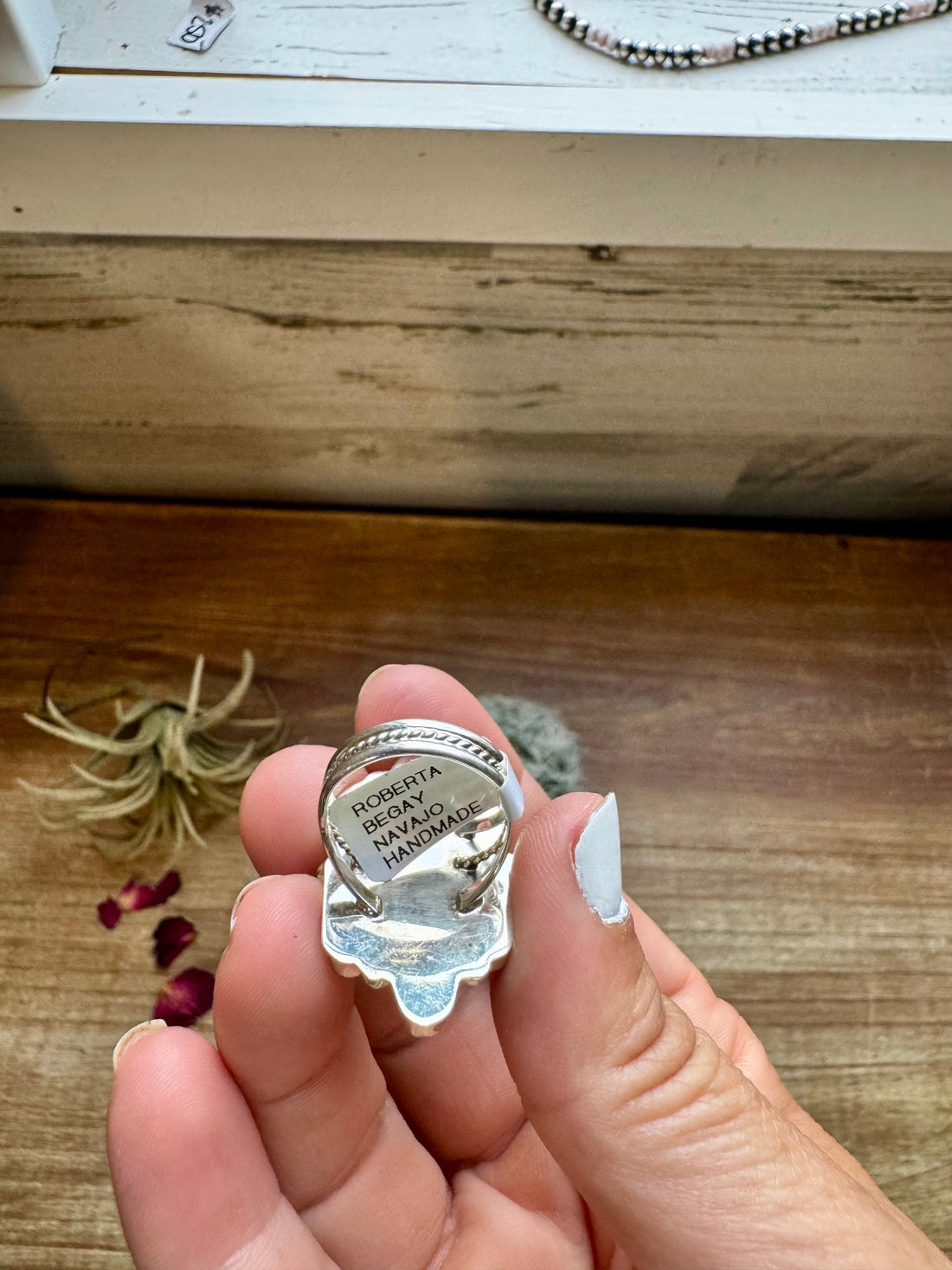 Cluster - size 8 - red spiny and sterling silver