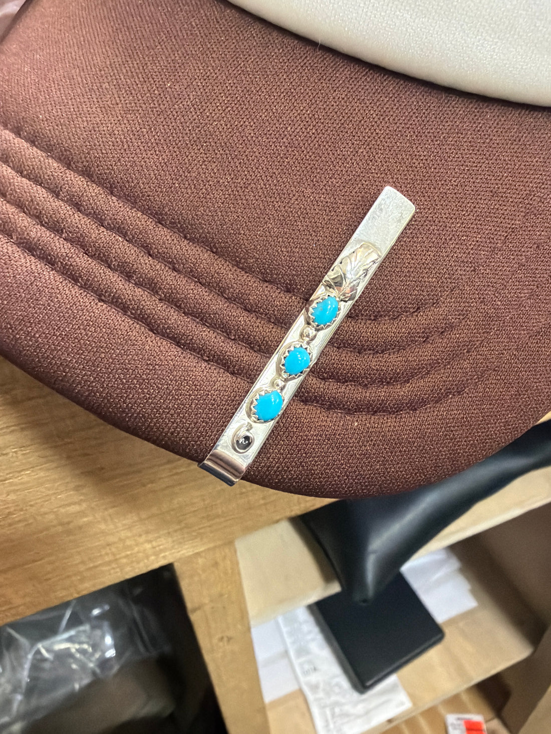 Silver and Turquoise Clip