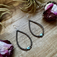 Golden Hill Turquoise Teardrop Earrings – Sterling Silver