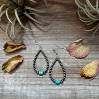 Sleeping Beauty Turquoise Teardrop Earrings – Sterling Silver