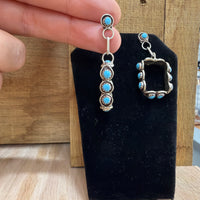 Turquoise Dot Box Studs
