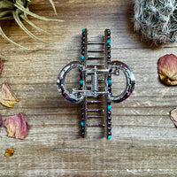 New Style - Turquoise/ faux pearl mix Hair Clips
