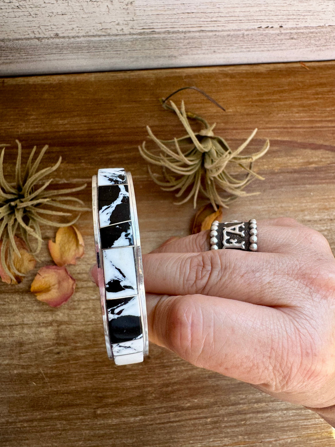 White Buffalo Cuff – Sterling Silver – SF Stamp by Steve Francisco