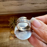 Adjustable Green Turquoise Ring – Sterling Silver – One of a Kind – Made in USA