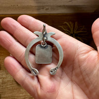 Naja Pendant with Purple Spiny Oyster & Yellow Tint – Sterling Silver – Native Made by MC