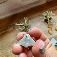 Stud Earrings – Orange Spiny & Turquoise (Stamped Marcella James)
